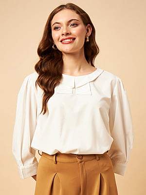 Blue Ruffled Top